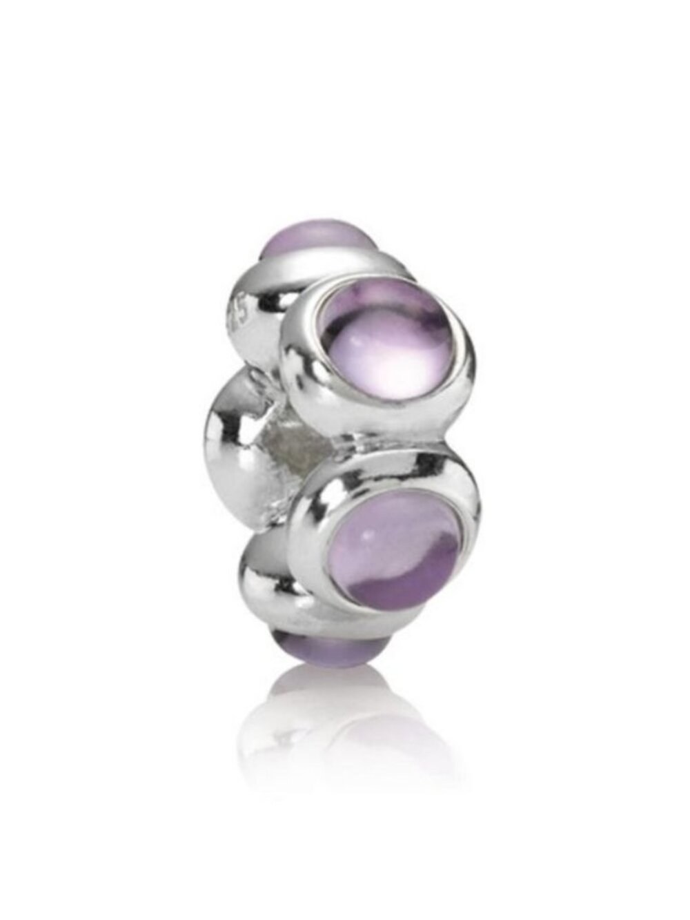 Pandora Retired Sterling Silver Amethyst Cabochon Bead - 790538AM